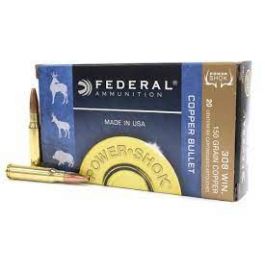 FEDERAL POWER SHOK COPPER 150 GRN 20 PACK - The Hunters Cabin - Hunting ...
